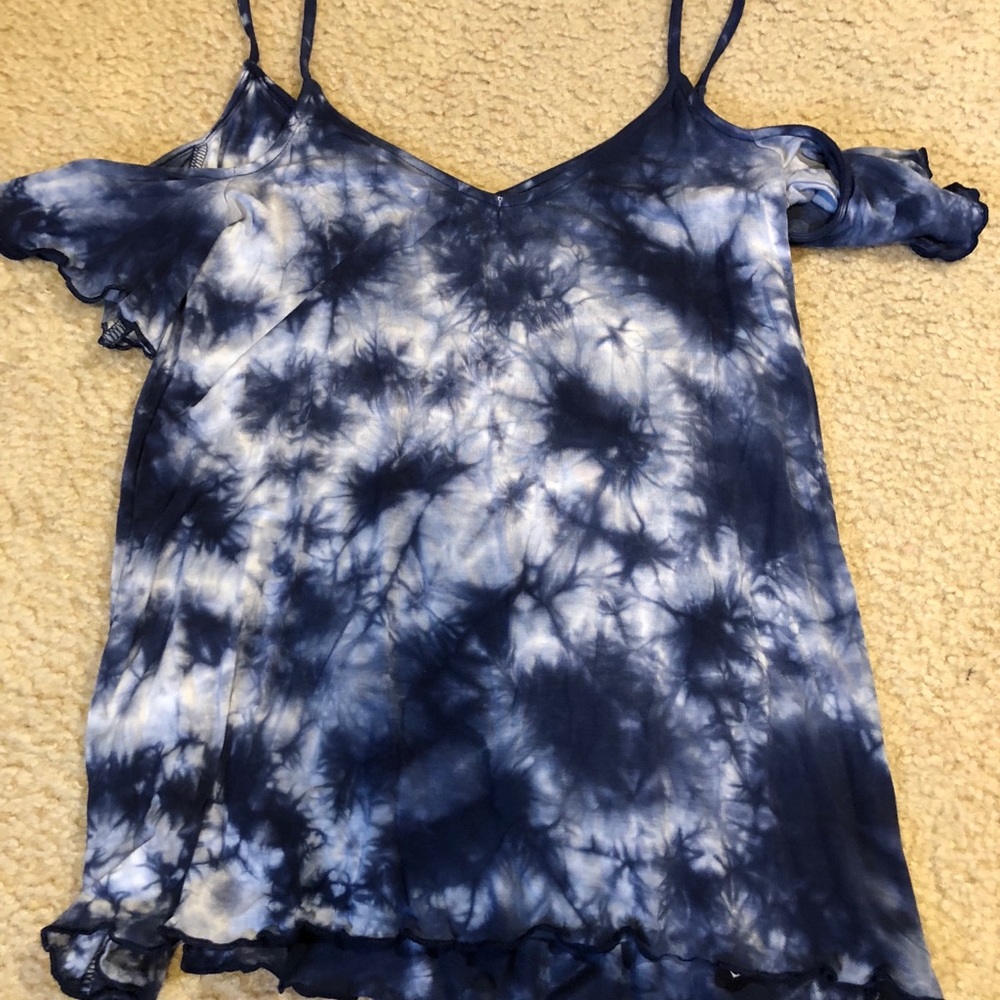American Eagle blue tie dye tank top